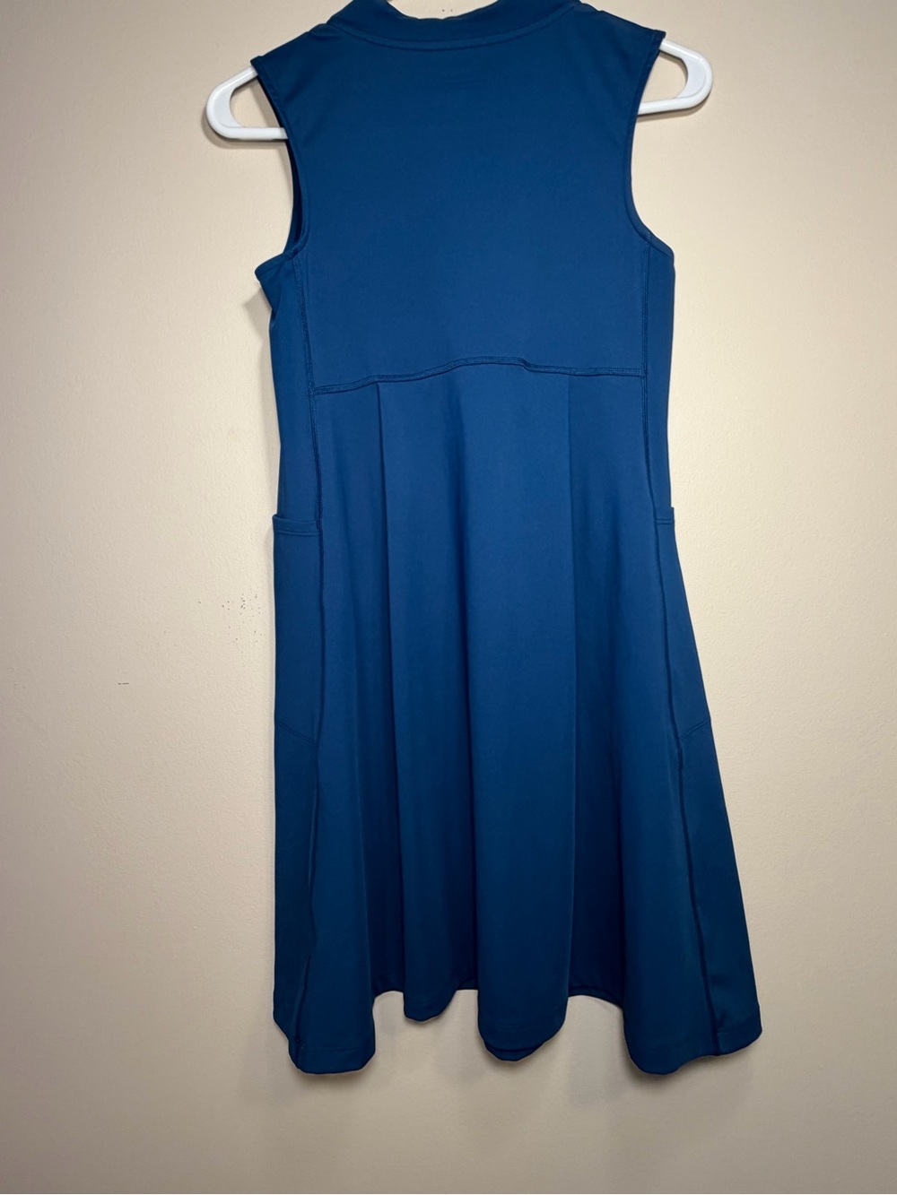tek gear Sleeveless Royal Blue A-Line Dress with Front Zip - Picture 3 of 5